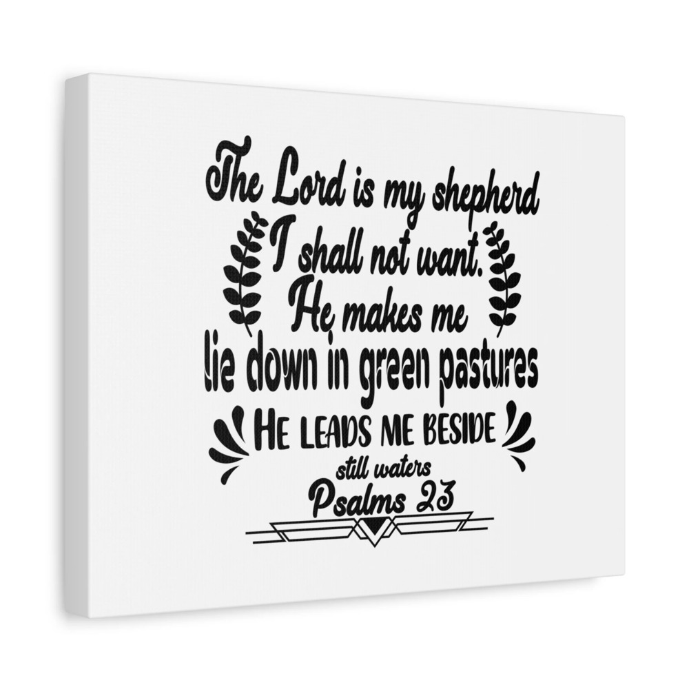 Scripture Canvas The Lord Is My Shepherd Psalm 23 Christian Wall Art Bible